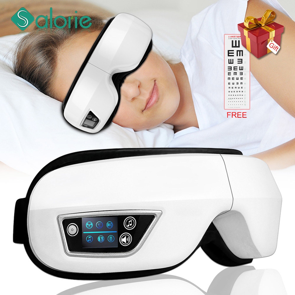 Eye Massager 6D Smart Airbag Vibration Eye Care Instrument Hot Compress Bluetooth Eye Massage Glasses Fatigue Pouch & Wrinkl