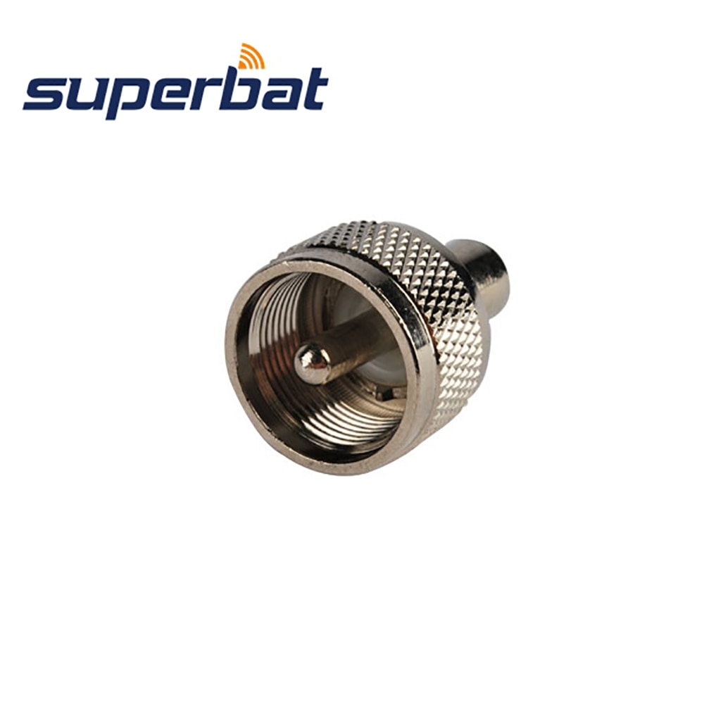 Superbat UHF-RCA Adapter UHF PL259 Male to RCA Female Phone Socket Straight Connector