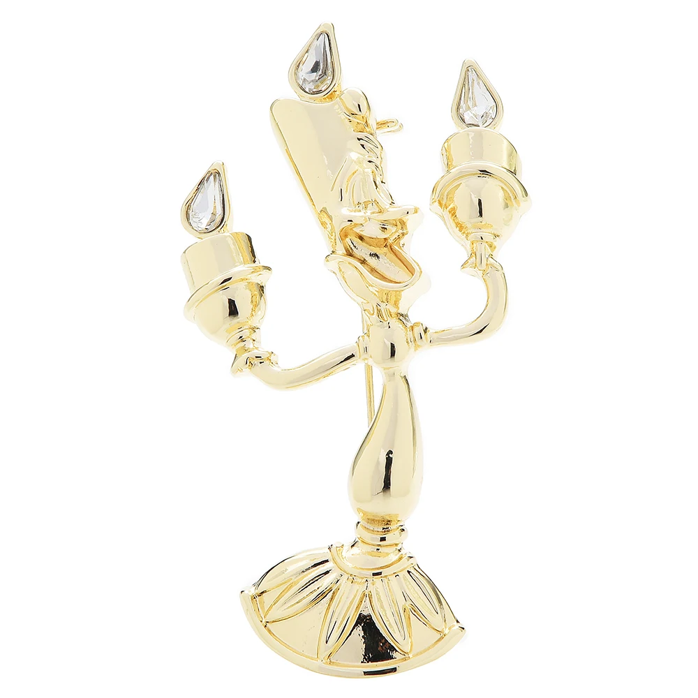 Wuli&baby Metal Candleholder Brooches Women Unisex Cartoon Candlestick Brooch Pins Jewelry