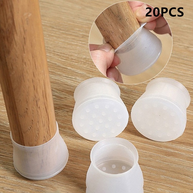 20pcs Anti-slip Silicon Furniture Leg/Table Feet Pad Floor Protector For Chair Leg Floor Table Legs Protection Cover