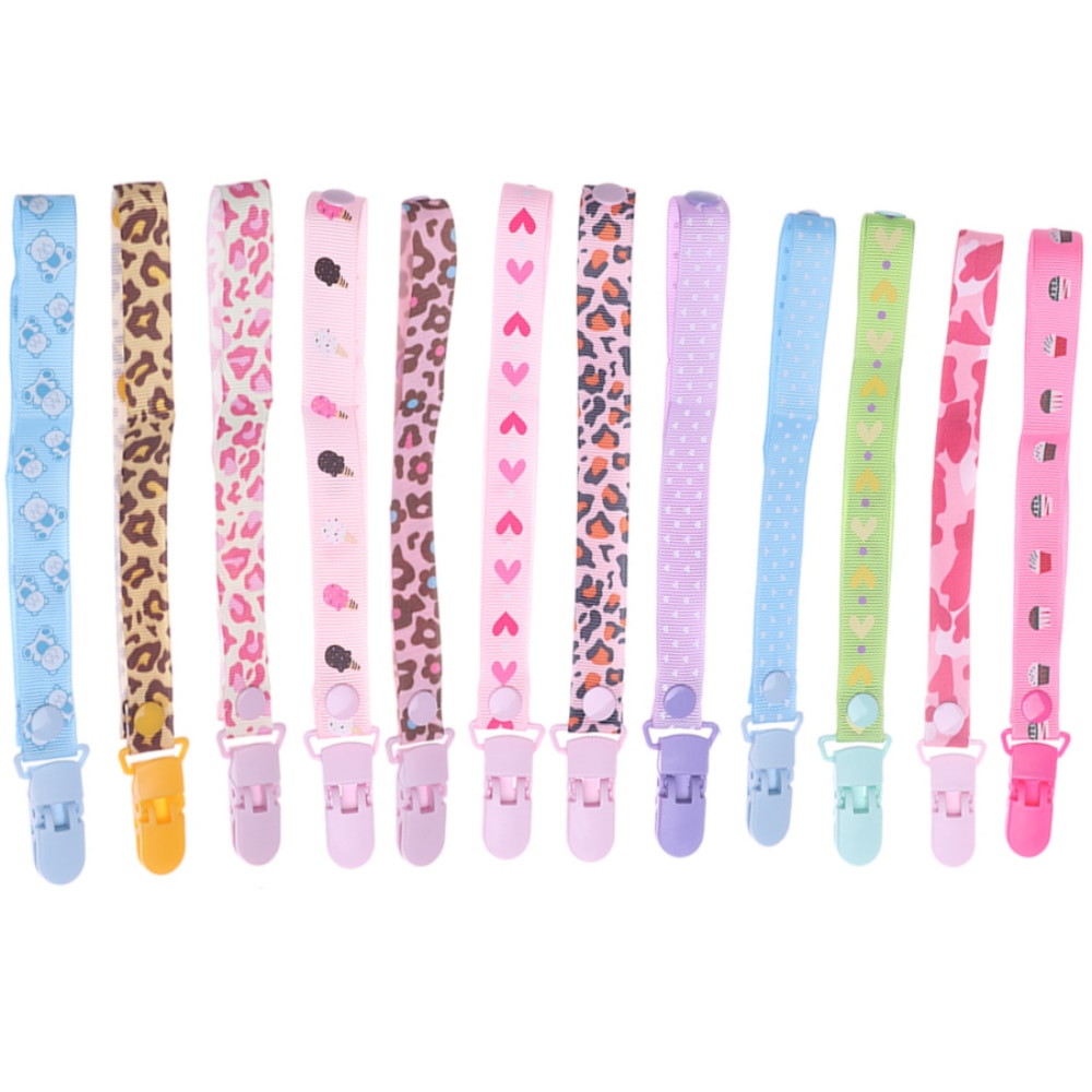 1PCChildren Cute Pacifier Clip Chain Dummy Clip Holder Nipples Comfortable Material Chain Buckle Strap Clip Holder Baby Pacifier