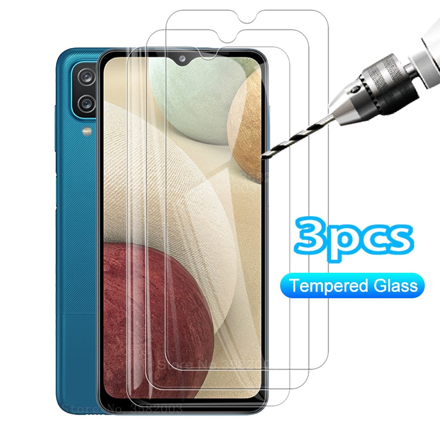 3Pcs Protective Glass For Samsung Galaxy A12 Screen Protector For Samsung A 12 Tempered glass For Samsung A12 6.5'' SM