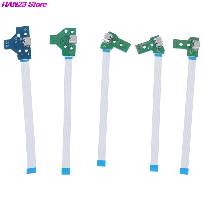 USB Charging Port Socket Circuit Board For 12Pin JDS 011 030 040 055 14Pin 001 Connector For PS4 Controller