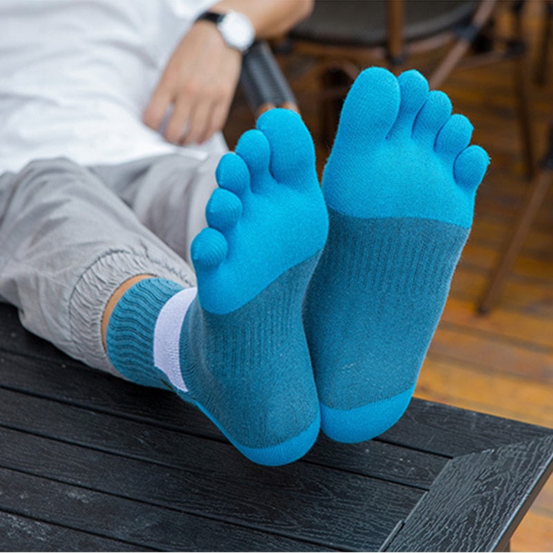 5 Pairs Brand Striped Five Fingers Socks for Men Women Colorful Cotton Foot Compression Socks with Toes Man Crew Toe Calcetines