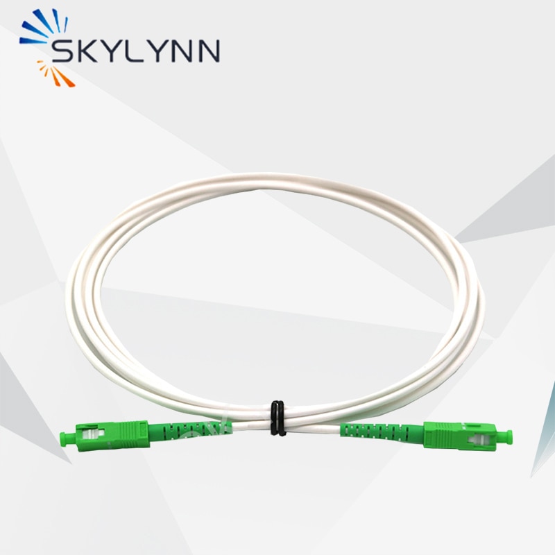 50Pcs 3 Meter Length Bending Insensitive SC/APC Single Mode G657B3 SX Core 3.0mm Fiber Optic Patch Cord with White Milky Jacket