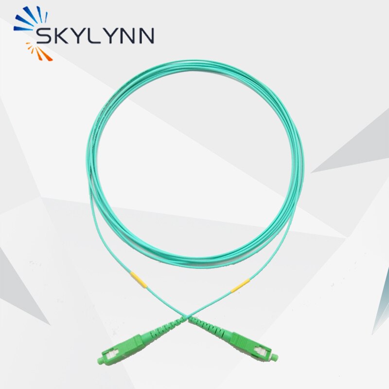 Promotion 50Pcs SC/APC Connector Fiber Optic Patch Cord SM G657A2 Simplex Core 1.6mm diameter Cable 3.5 Meter Aqua LSZH Jacket