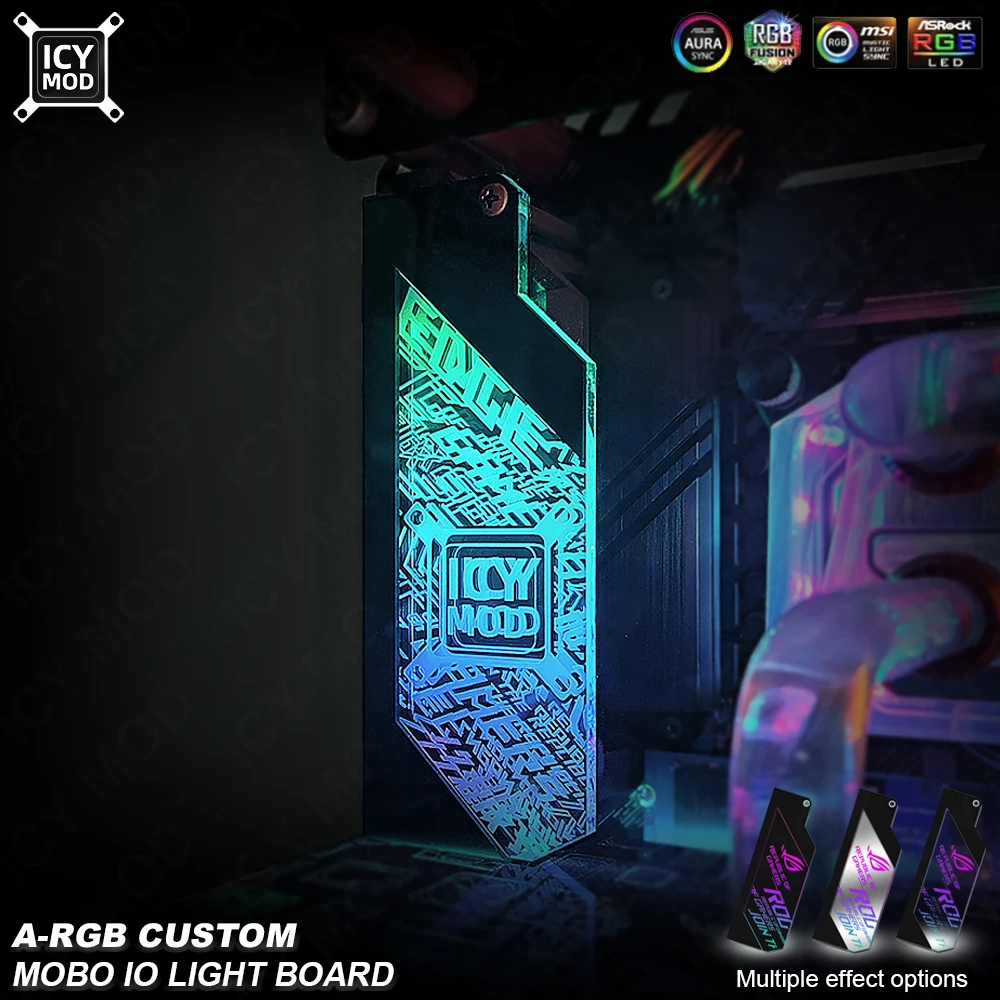 PC Case IO Panel Customize MOBO MOD Mirror Panel AURA Water Cooler Custom 5V3PIN ARGB Motherboard