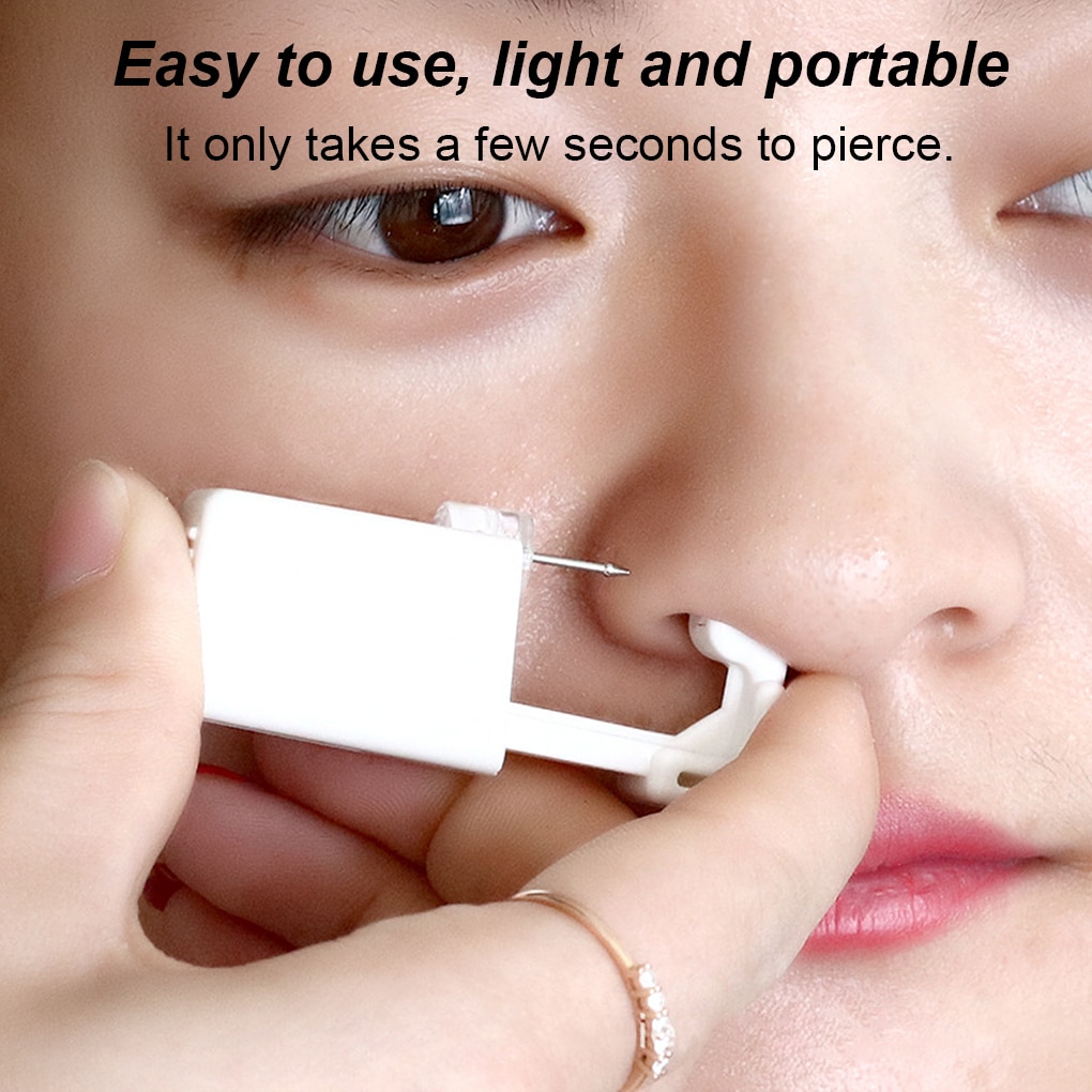 Piercing Tool Nose Ear Manual Piercer Body Piercing Hole Punching Single Use Safe Sterile Piercing Tool