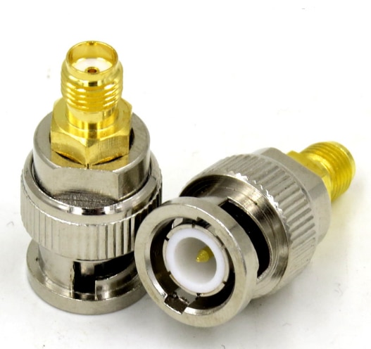 10pcs BNC Male to SMA Female RF Coaxial Straight Adapter Connectors