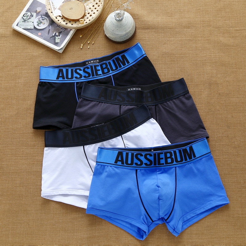 Brand Men's Boxer Briefs Fashion Low Waist Sexy Breathable Stretch Three-Dimensional Close-Fitting Comfortable Cotton Under
