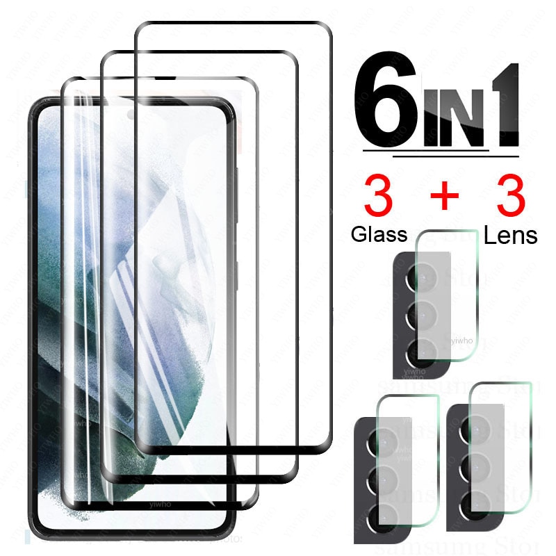 Tempered Glass for Samsung Galaxy S21 Plus Glass Screen Protector Glass for Samsung S21+ S 21 + Camera Lens Protective Film