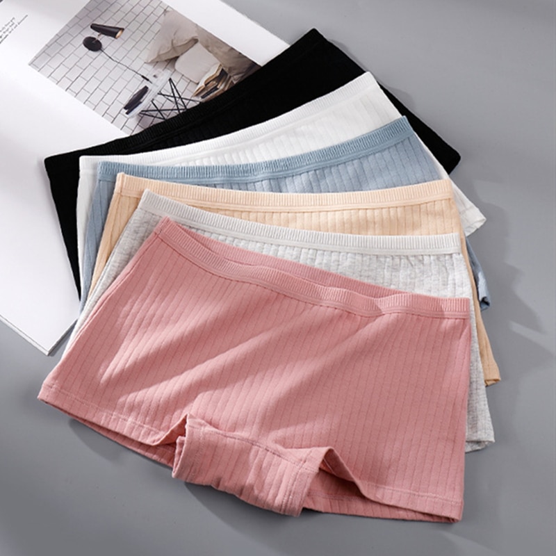 New Summer Women Safety Pants Cotton Under Skirt Female Seamless Underpants Solid Color Plus Size Boxer Shorts Cozy Boxer Women