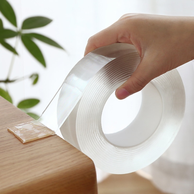 1/2/3/5M Nano Tape Double Sided Tape Transparent NoTrace Reusable Waterproof Tape Cleanable Home Gekkotape