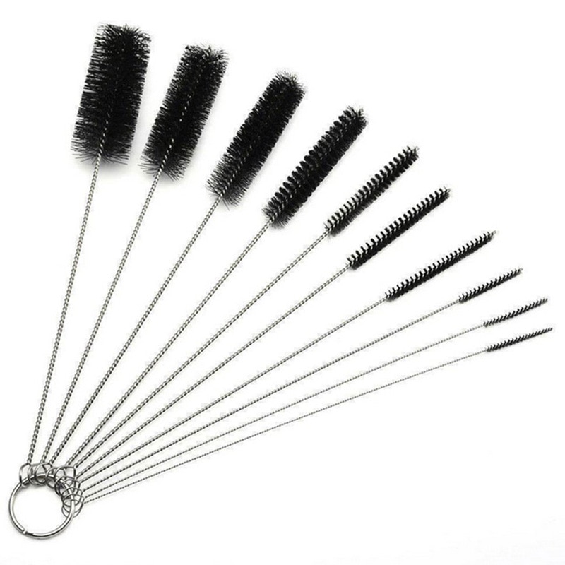 10Pcs/Set Baby Bottle Cleaner Brush Milk Bottle Clean Supplies Household Cleaning Nipple Bottle Brush Tube Pipe Straw Brushes