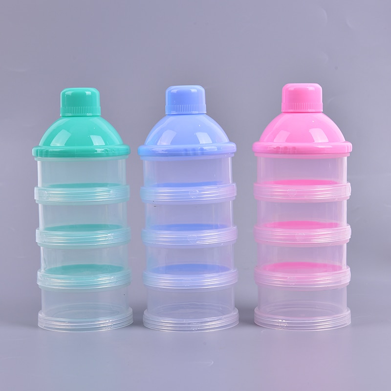 Baby Kids 3/4 Grids Milk Powder Container Portable Formula Dispenser Newborn Baby Food Container Infant Feeding Storage Box