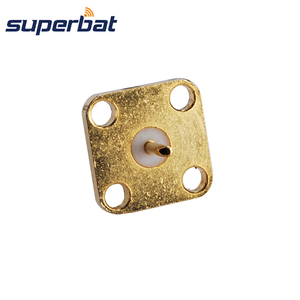 Superbat SMA 4 hole Female Panel Mount Flange with Solder Cup Straight RF Coaxial Connector
