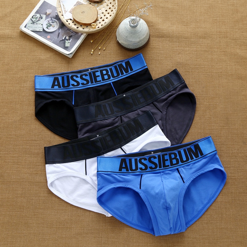 Brand Men's Underwear Briefs Low-waist Breathable Pants Fashion Elastic U Pouch Close-fitting Comfortable Pure Cotton Under