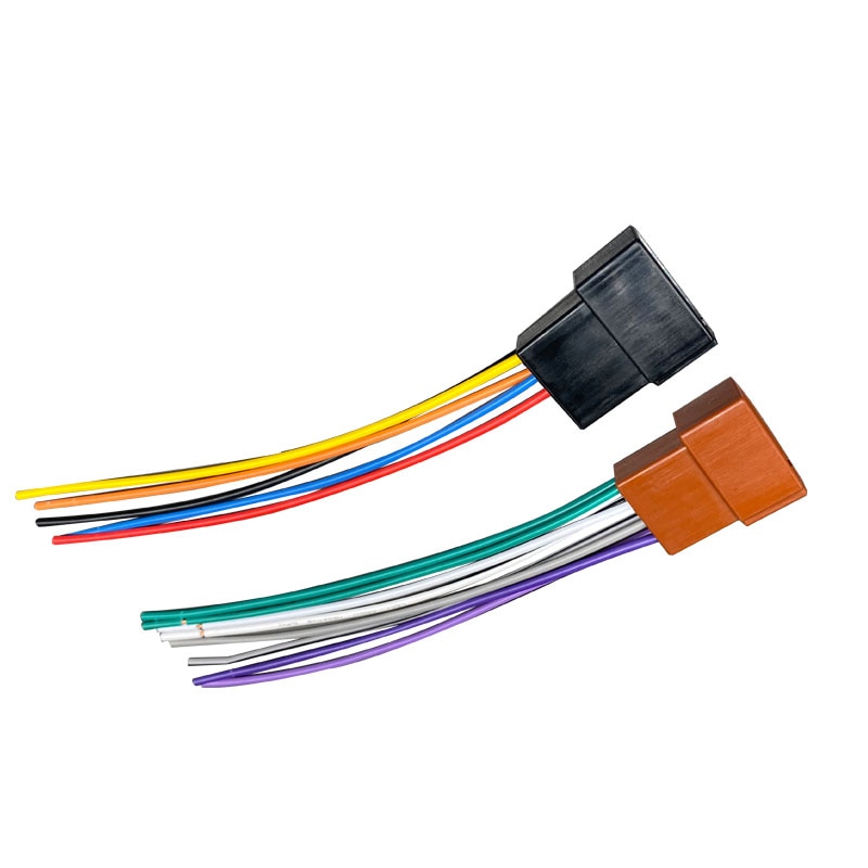1 Pair Universal Car Stereo Female Socket Radio ISO Wire Harness Adapter Connector Electronics Accessories High Quality