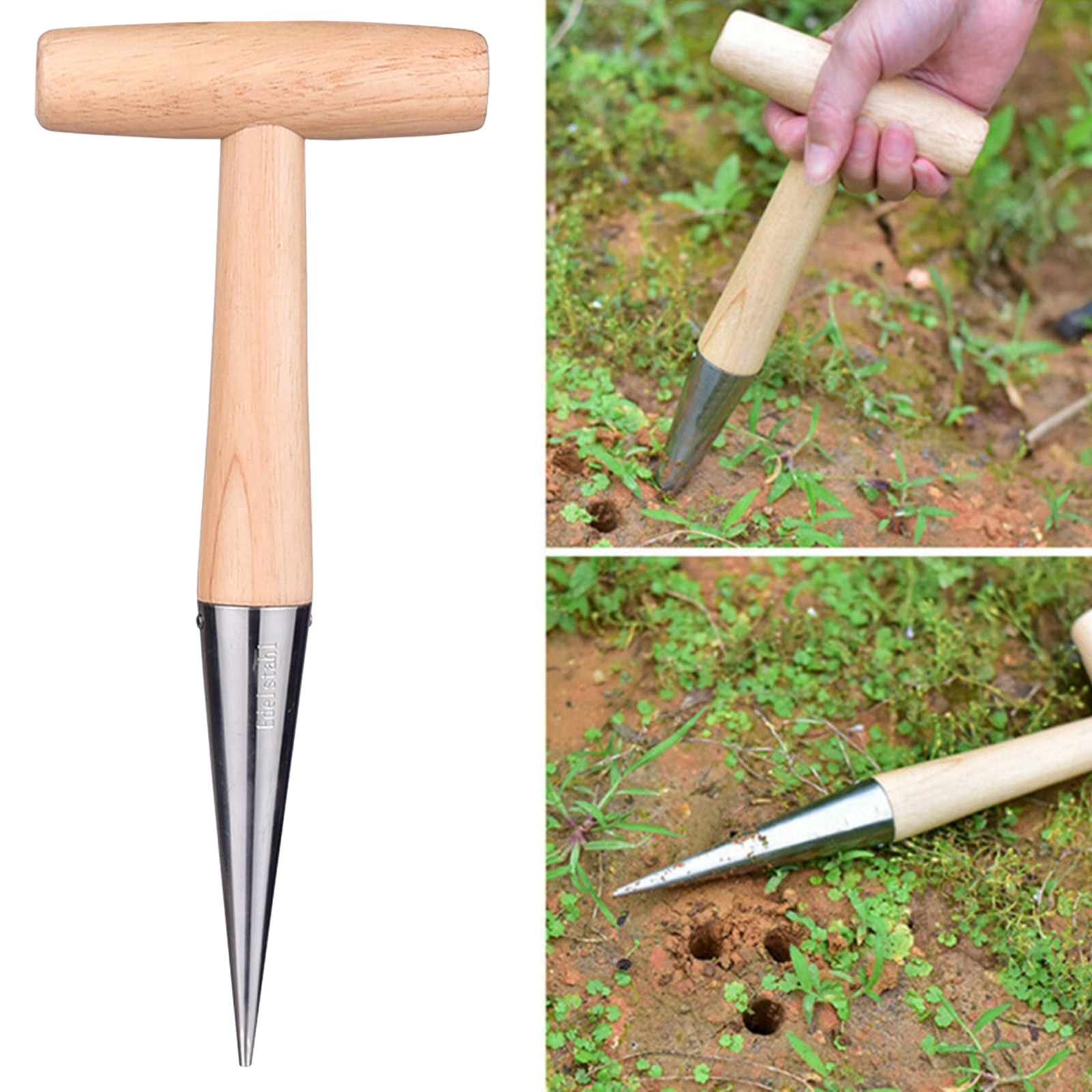 Hole Punch Practical Dibble Tool Outdoor Loosen Soil Cultivation Migration Plant Seeder Planting Tools