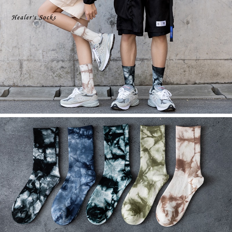 2021 New Fashion Couples Men and Women Socks Cotton Colorful Harajuku HipHop Skateboard Funny Happy Man Socks