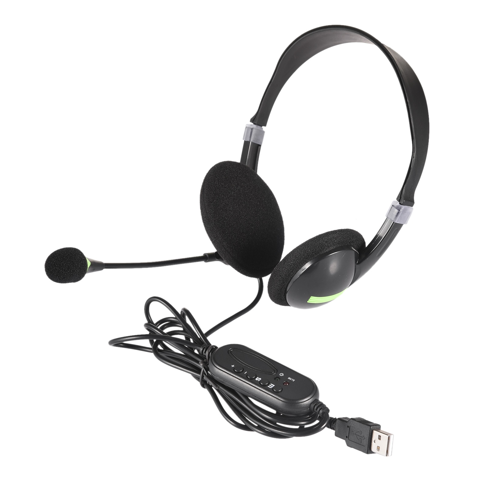 Wired Gaming Headphones Over-ear Stereo Bass Wired Earphones Noise USB Headset With Microphone For PC Computer Laptop MP3 Player