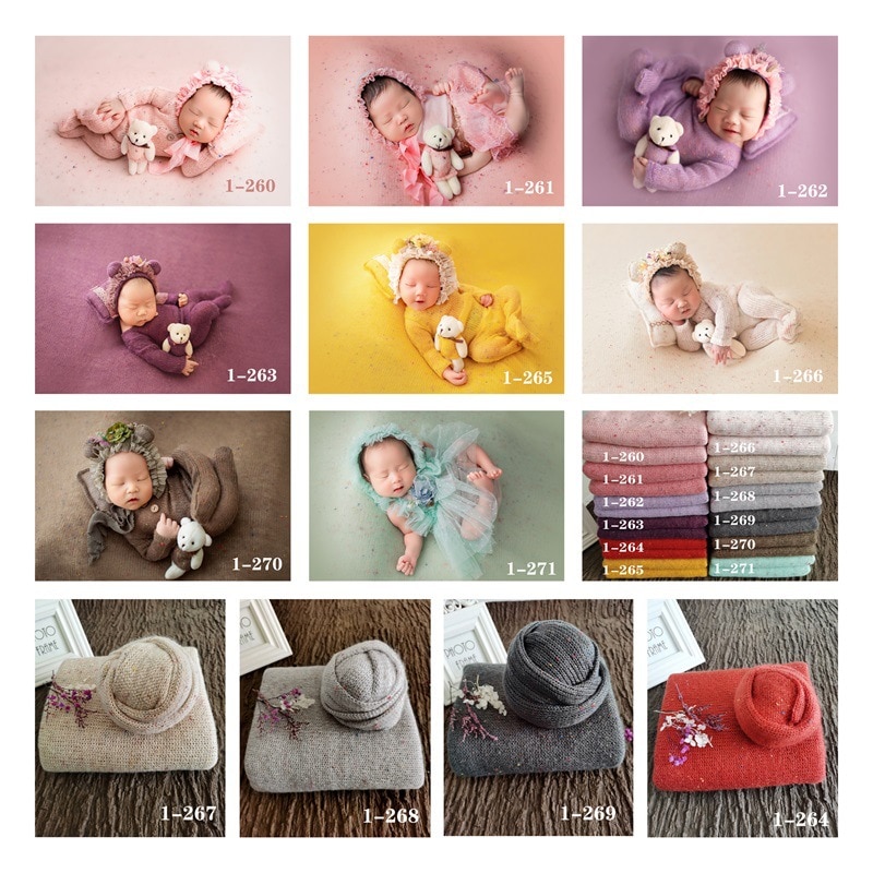 Newborn Photography Props Blanket Baby Knitted Blanket Swaddling Photo Backdrop Shoot Studio Fotografia Background