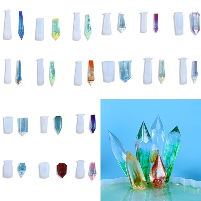 Quartz Slice Mold Shard Silicone Mold Marble Tray Agate Supplies Resin Art Faux Crystal Making Jewelry Epoxy Resin Silicone Mold