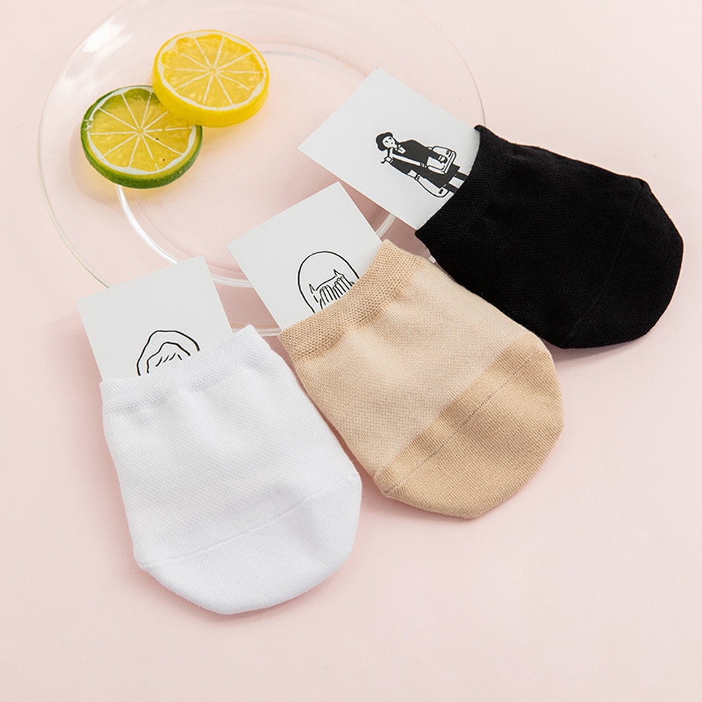 New Woman Summer Forefoot Socks Female Half Foot Toe Cover Socks High Heels Invisible Cotton Net Breathable Sock