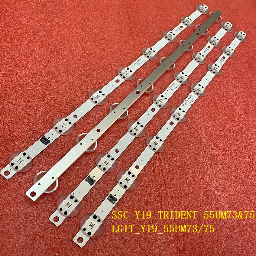 Kit LED strip(4) for LG 55um7610plb LGIT_Y19_55UM73/75 55UM7340 55UM7650PSB 55UM7470PSA 55UM7520PSB 55UM7300AUE 55UM7340PVA