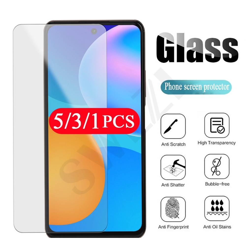 5/3/1Pcs 9H tempered glass for huawei p smart pro Z S 2021 2020 plus 2019 2018 protective film phone screen protector smartphone