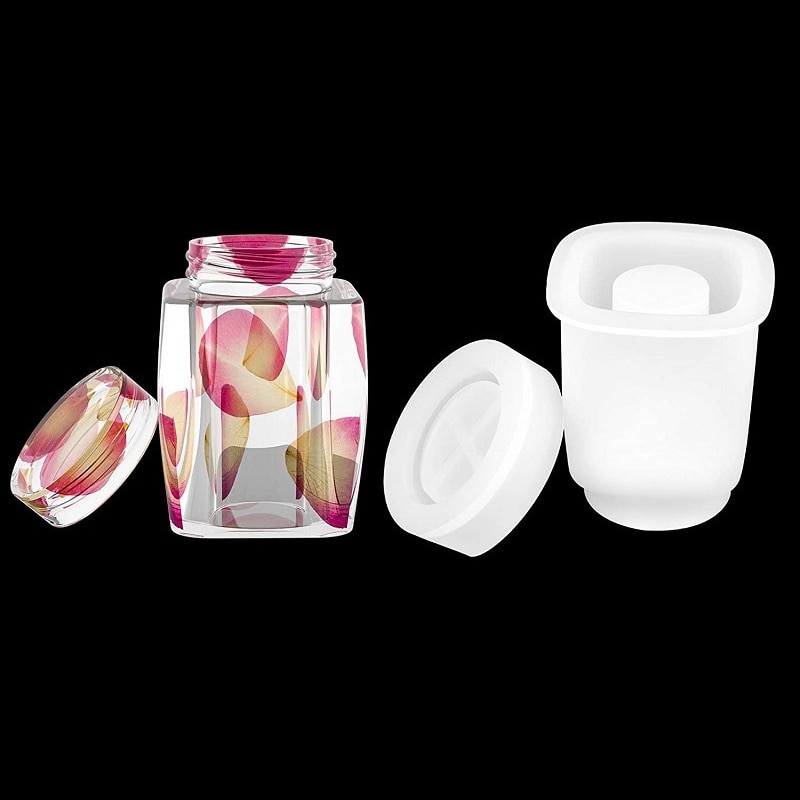 Bottle Resin Mold Jewelry Box Molds for Resin Storage Box Bottle Silicone Resin Molds for DIY Jewelry Container Resin Decor