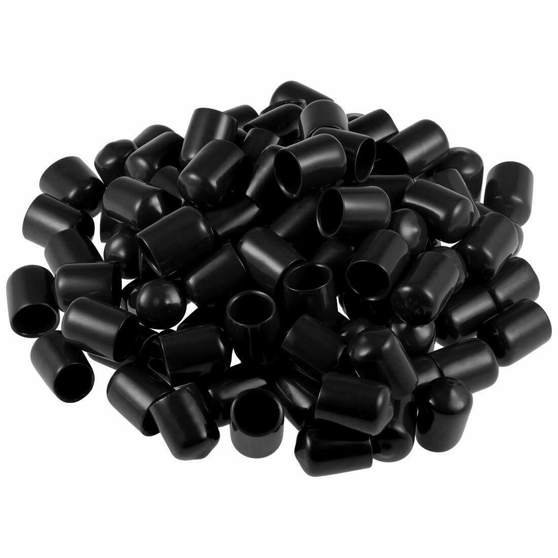 20PCS Black Red Vinyl Rubber Round End Cap PVC Plastic Cable Wire Waterproof Cover Thread Steel Pole Tube Pipe Caps Protectors