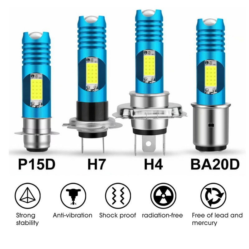 H4 H7 BA20D P15D LED Car Headlight Motorcycle Head Lights High Brightness Strong Stability Replacement Lamp Bulb