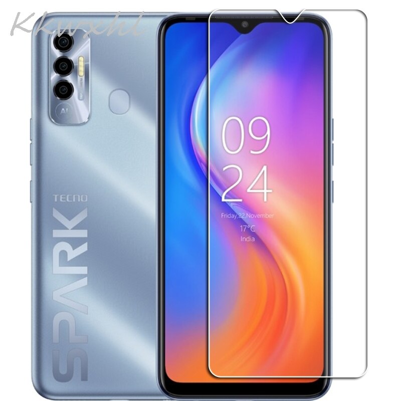 9H HD Tempered Glass For Tecno Spark 7P Protective Film ON TecnoSpark7P Screen Protector Cover