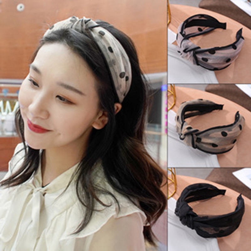 1 PCS Colorful Print Knotted Women Elastic Hairband Fashion Plaids Striped Girls Hair Hoop DIY Headwear Photography Props