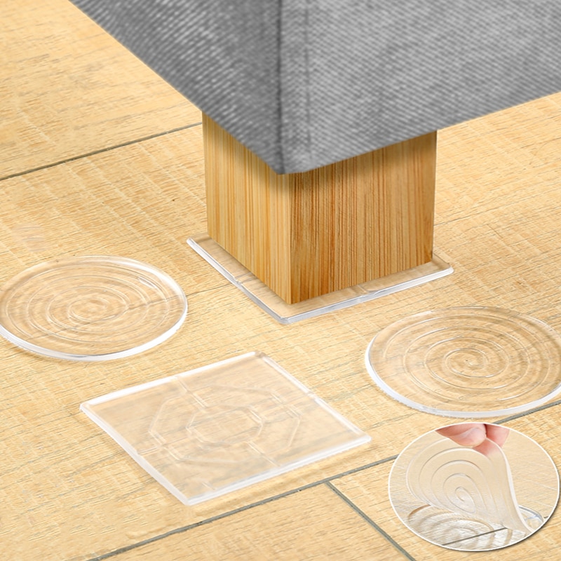 4Pc Furniture Silicon Protector Table Mat Anti Slip Shock Proof Pad Cups Chair Leg Protectors Silicone Feet Floor Legs Pads Sofa