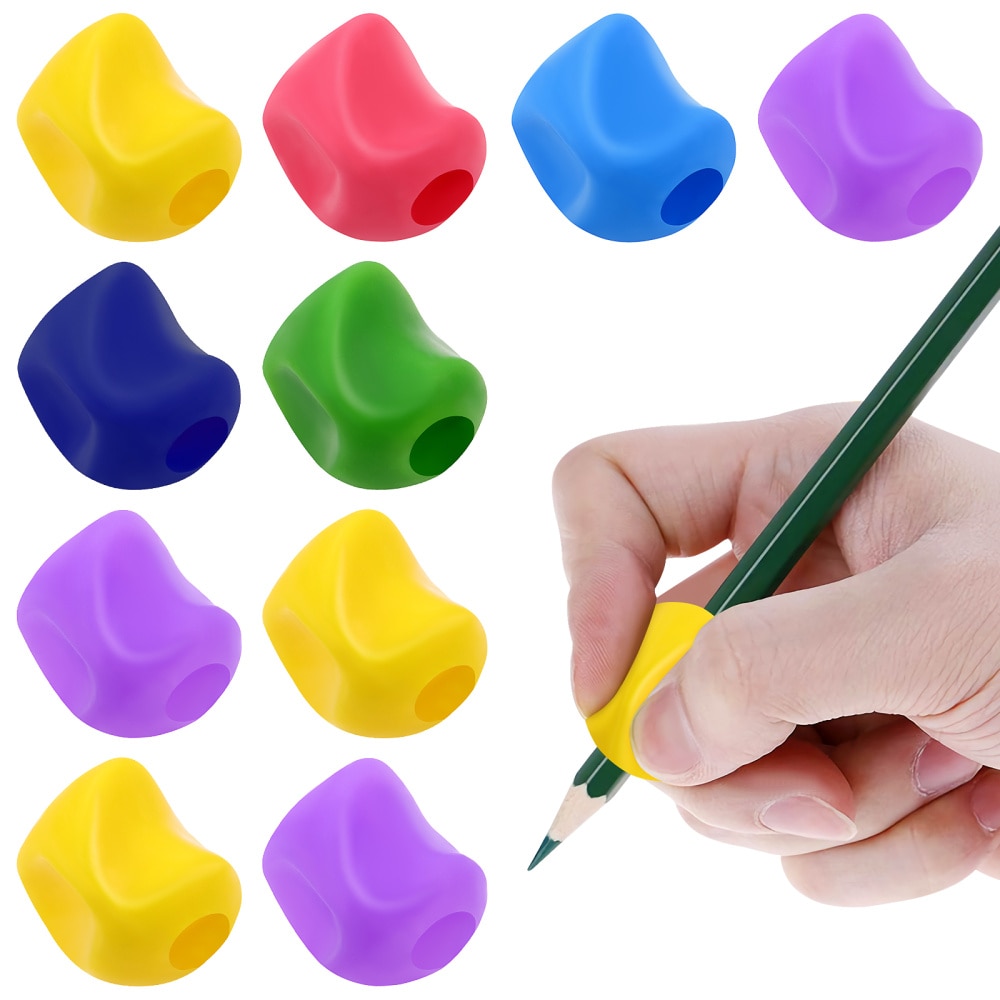 NUOBESTY 10pcs Universal Ergonomic Writing Aid Writing Corrector Grip for Kids Handwriting