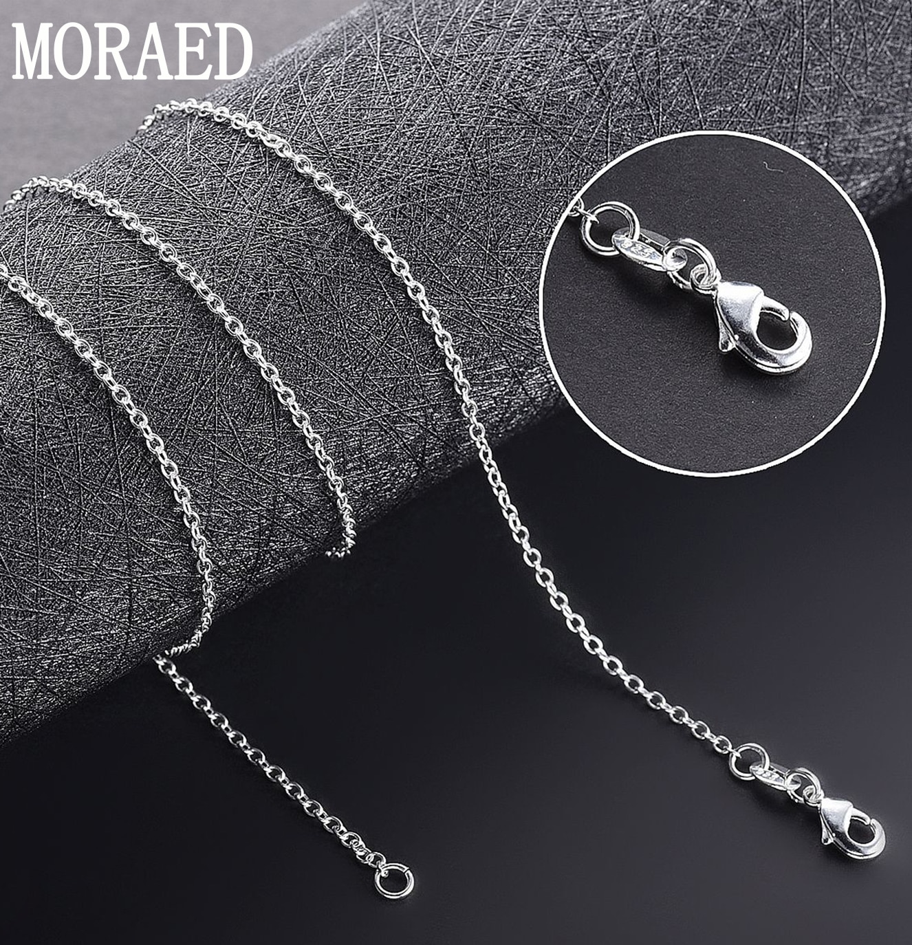 Wholesale 925 Sterling Silver 5pcs/Lot 18'' 45cm Fine Chain O-Chain Necklaces For Women Fashion Jewelry Silver Necklac