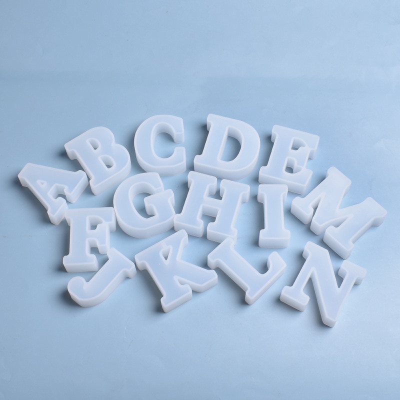 Single Large Letter Mold A To Z Mold Alphabet Silicone Word Initial Mold Large Clear Resin Mold Epoxy Resin Craft Supplies