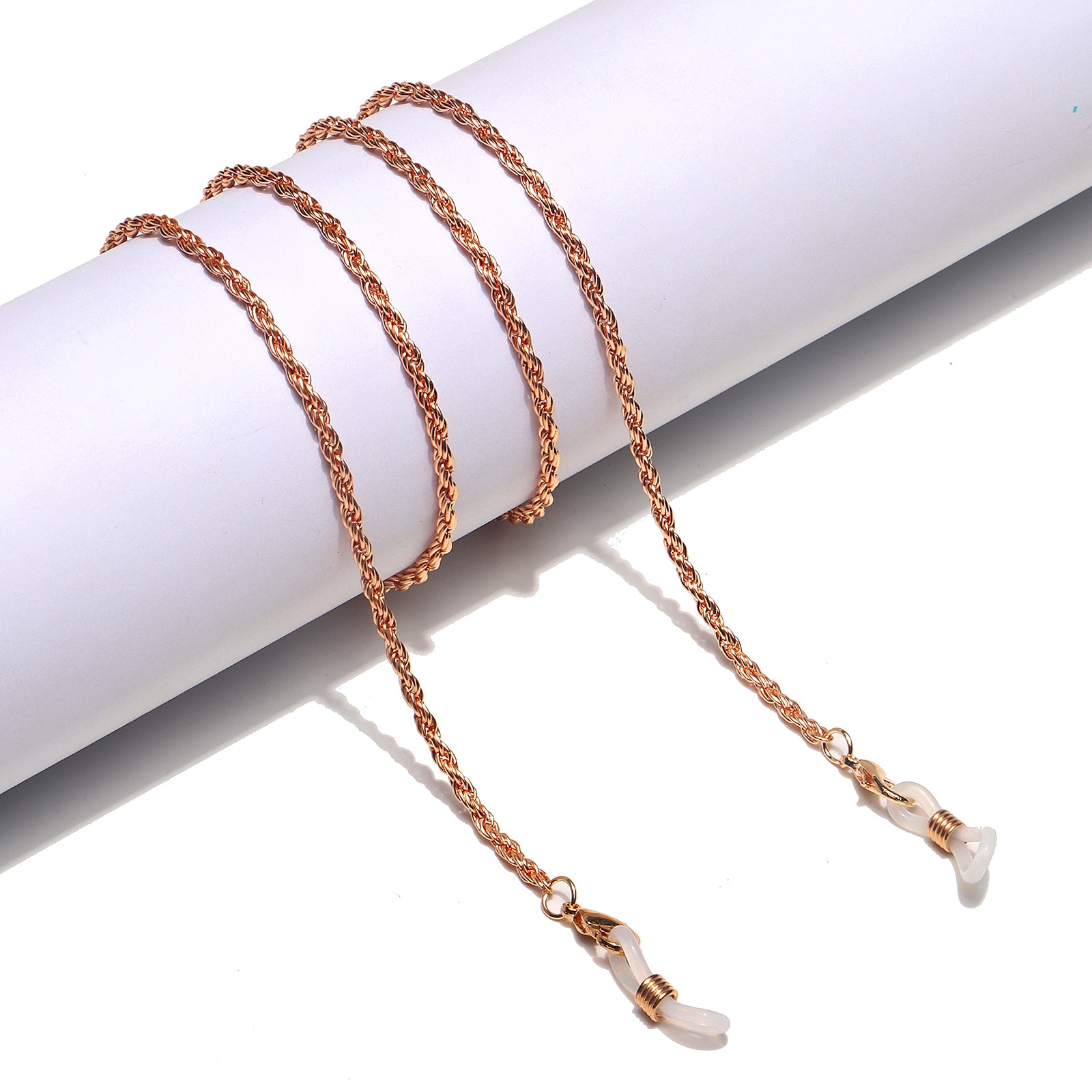 Rose Gold Color Twisted Sunglasses Chain Non-slip Lanyard Glasses Chain Eyeglass Chains for Women Eyewear Accessories