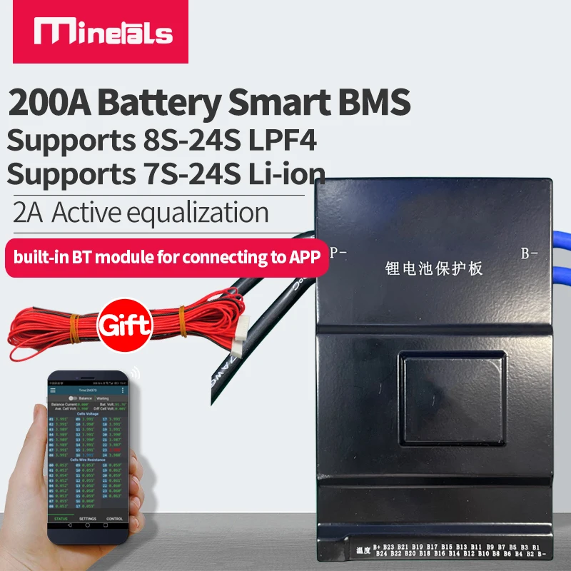 Jikong smart bms 8s 24s 21s 20s 16s 17s 15s 13s 14s 48v 60v 200a support bluetooth APP 2A Active
