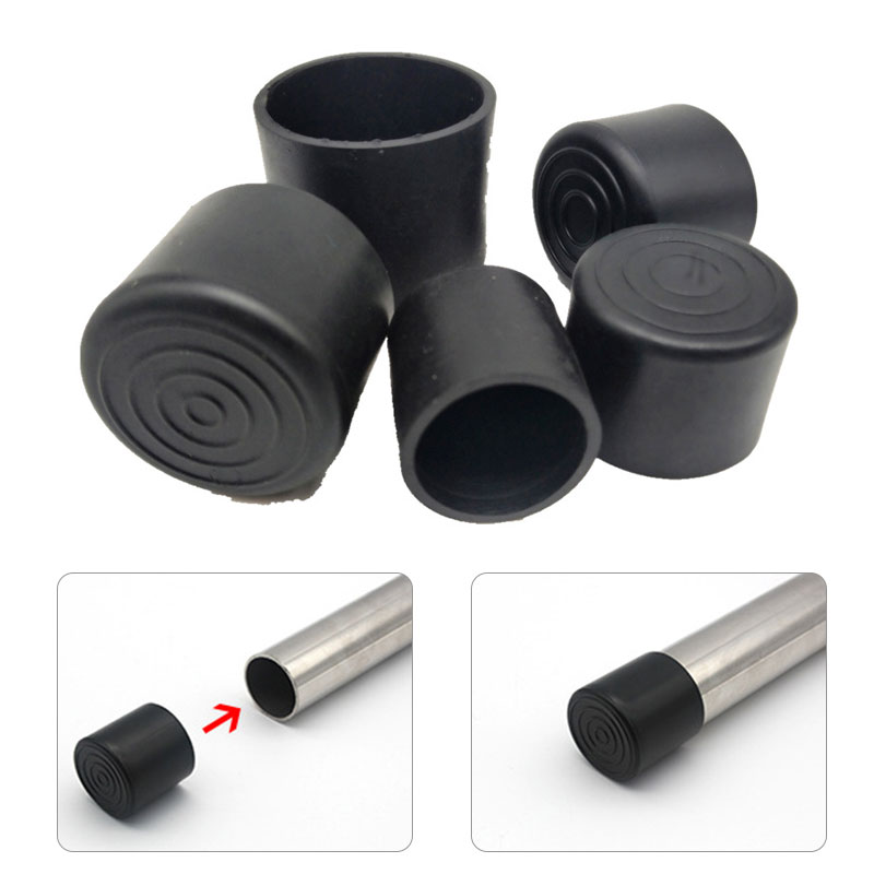 10Pcs/lot Round Plastic Jacket Chair Leg Cap Non-slip Table Foot Dust Cover Socks Floor Protector Pad Pipe Plugs