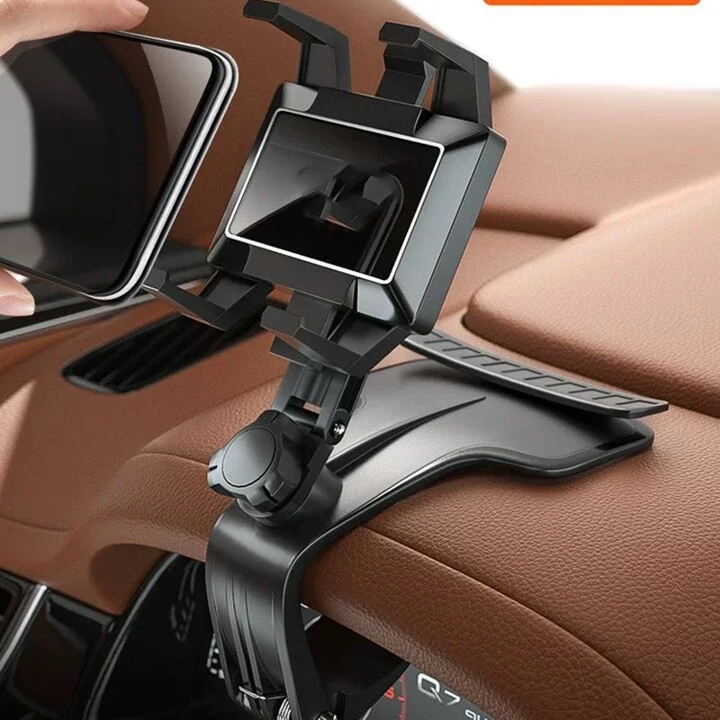 Phone Car Holder with Upgrade 1200 Rotation Dashboard Adjustable Spring Clip Cell Phone Holder,Spida