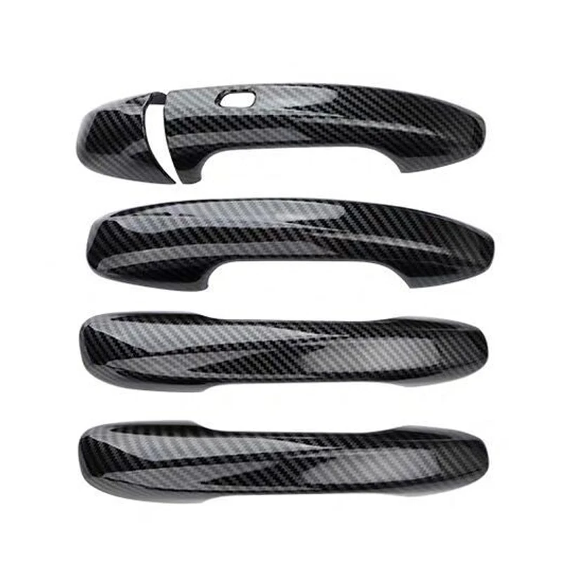 Car Exterior Carbon Fiber Style Door Handle Cover Trim Fit For Mercedes Benz GLC E Class W205 X253