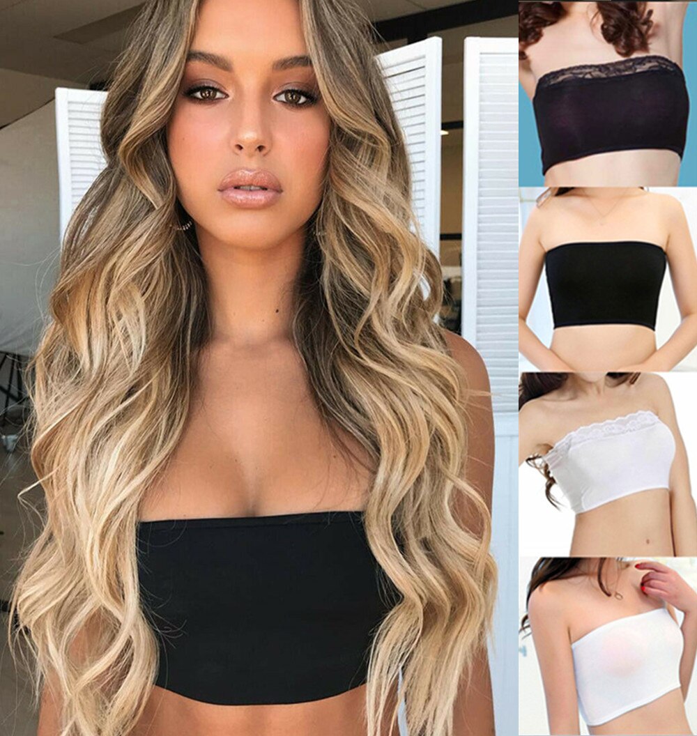 Summer Women Modal Bandeau Top Solid Breathable Strapless Bra Bandeau Soft Seamless Women Casual Tank Crop Tops
