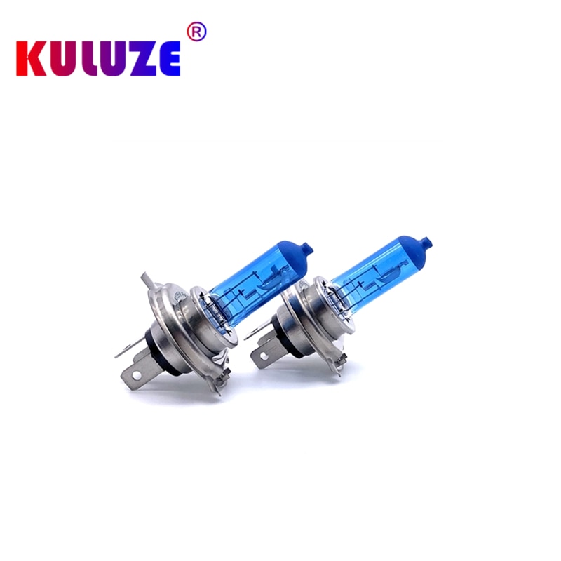 KULUZE 2Pcs H7 H4 Super White Headlights H8 H9 H11 55W 12V Quartz Halogen Bulb HB3 HB4 100W auto High low Light 9012 6000K