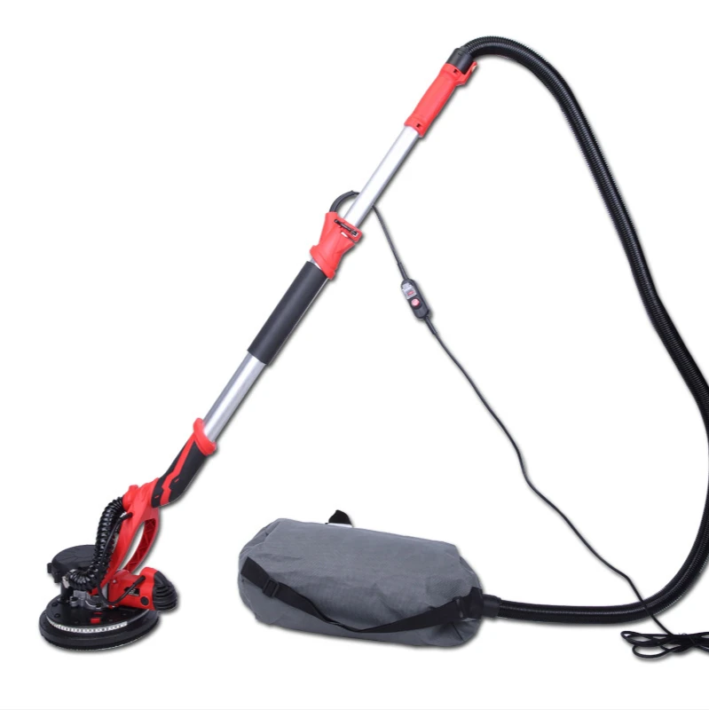 220V 800W Electric Drywall Sander Extendable Sander Self-Vacuum with Lamp Long Pole Wall Grinding Machine Sanding Machine
