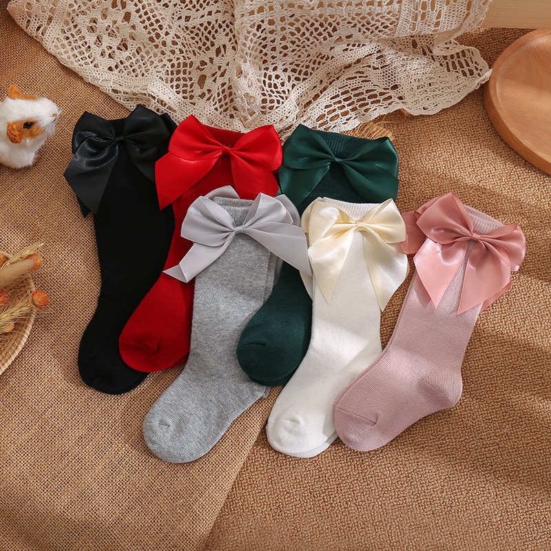 socks baby cotton toddler resistant lace for cute kids baby boys girls cotton soft newborn infant long socks suit for 0-5 years