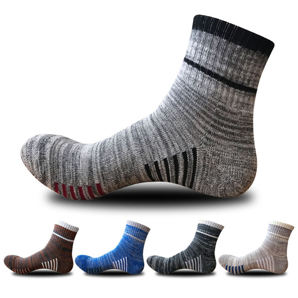 Men's Compression Socks Men Merino Wool Black Ankle Cotton Socks Herren Socken Basketball Sports Compression Sock for Man