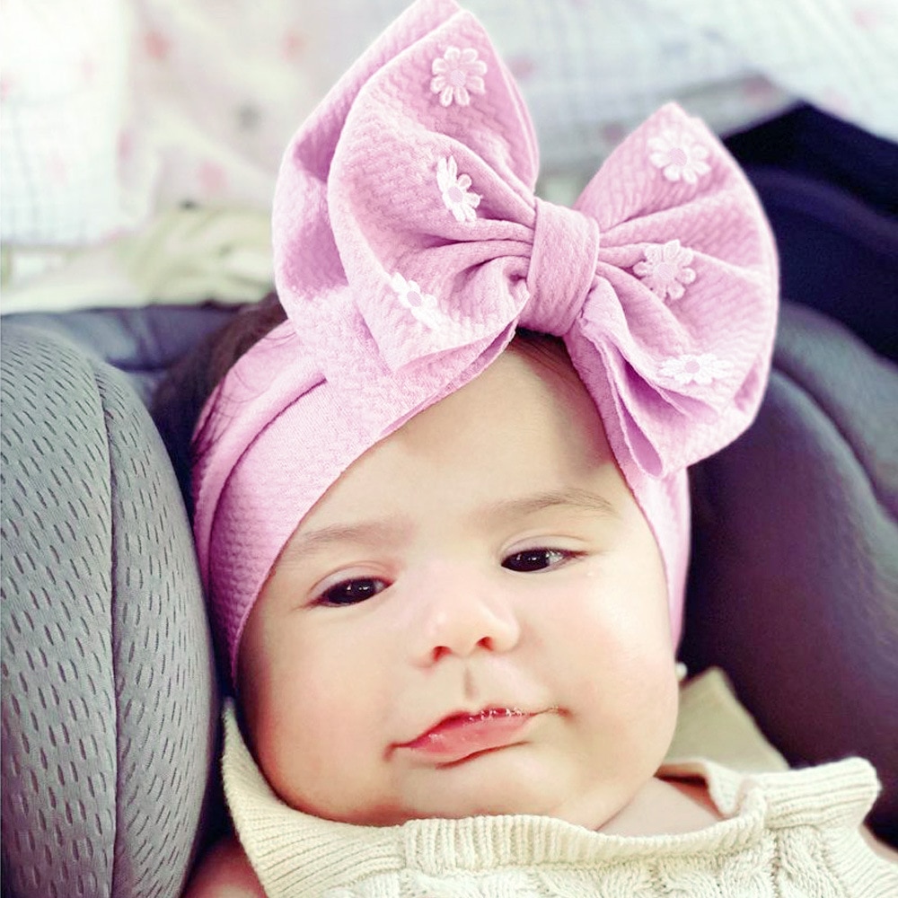 2021 New Flower Baby Headband Headwrap Elastic Baby Gilrs Hair Bands Turban Bands Wide Floral Hairband Baby Hair Accessories